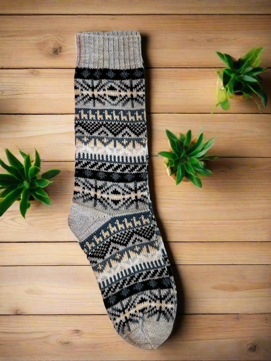 Cozy Alpaca Wool Socks - Andean Design