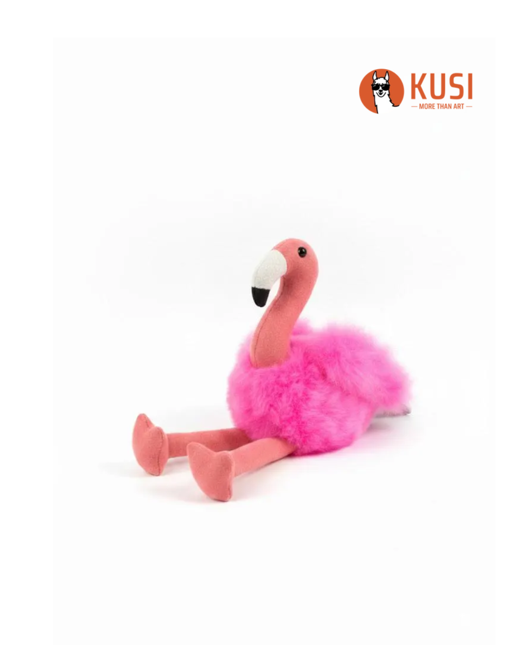 Fluffy Fuchsia Flamingo | Handmade with Alpaca Wool | Soft & Vibrant Tropical Decor