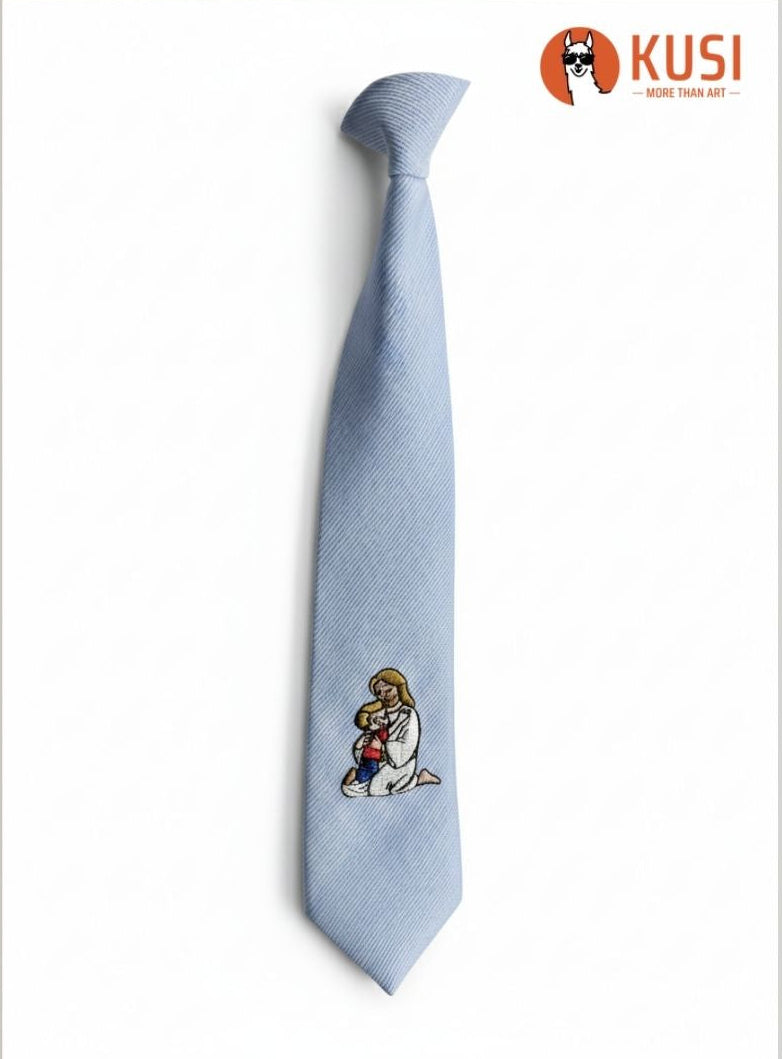 Handmade Embroidered Neckties for Kids – Faith & Elegance Collection