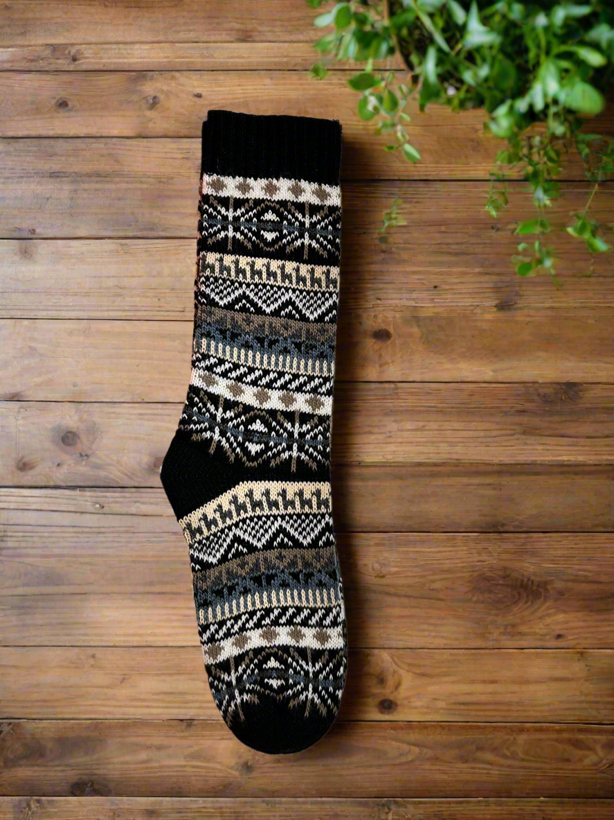 Cozy Alpaca Wool Socks - Andean Design