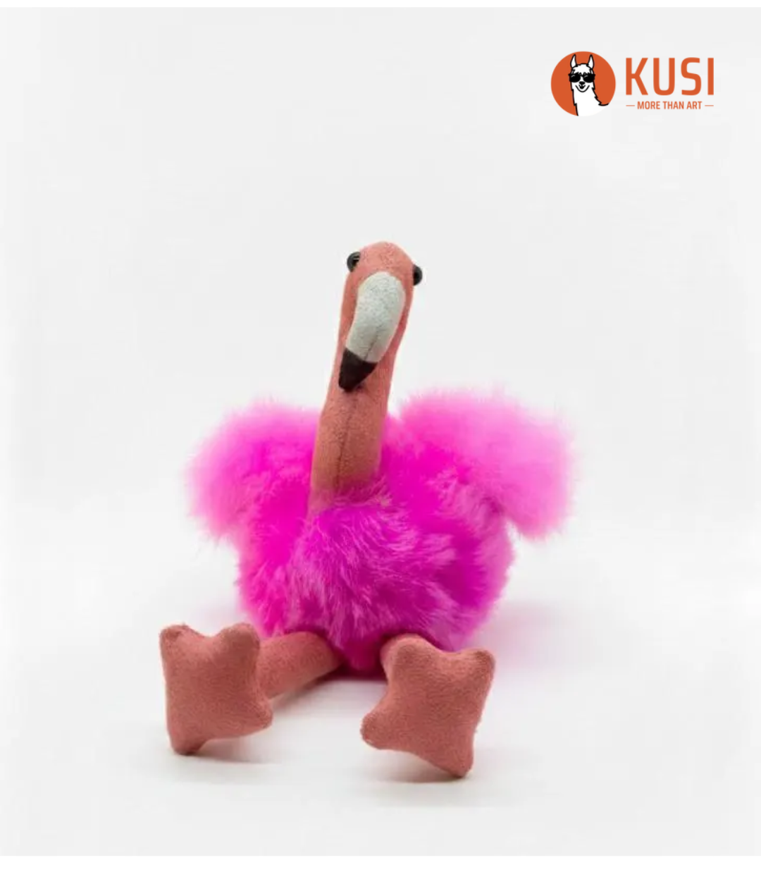Fluffy Fuchsia Flamingo | Handmade with Alpaca Wool | Soft & Vibrant Tropical Decor