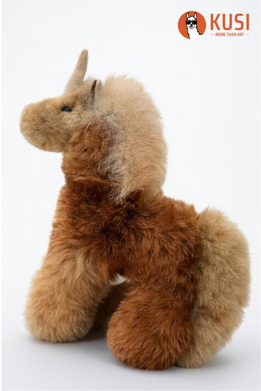 Fluffy Unicorn | Handmade with Alpaca Wool | Magical & Soft Fantasy Decor